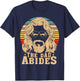 Vintage Retro The Dad Abides Funny Daddy Father's Day T-Shirt - T-Shirt | Navy