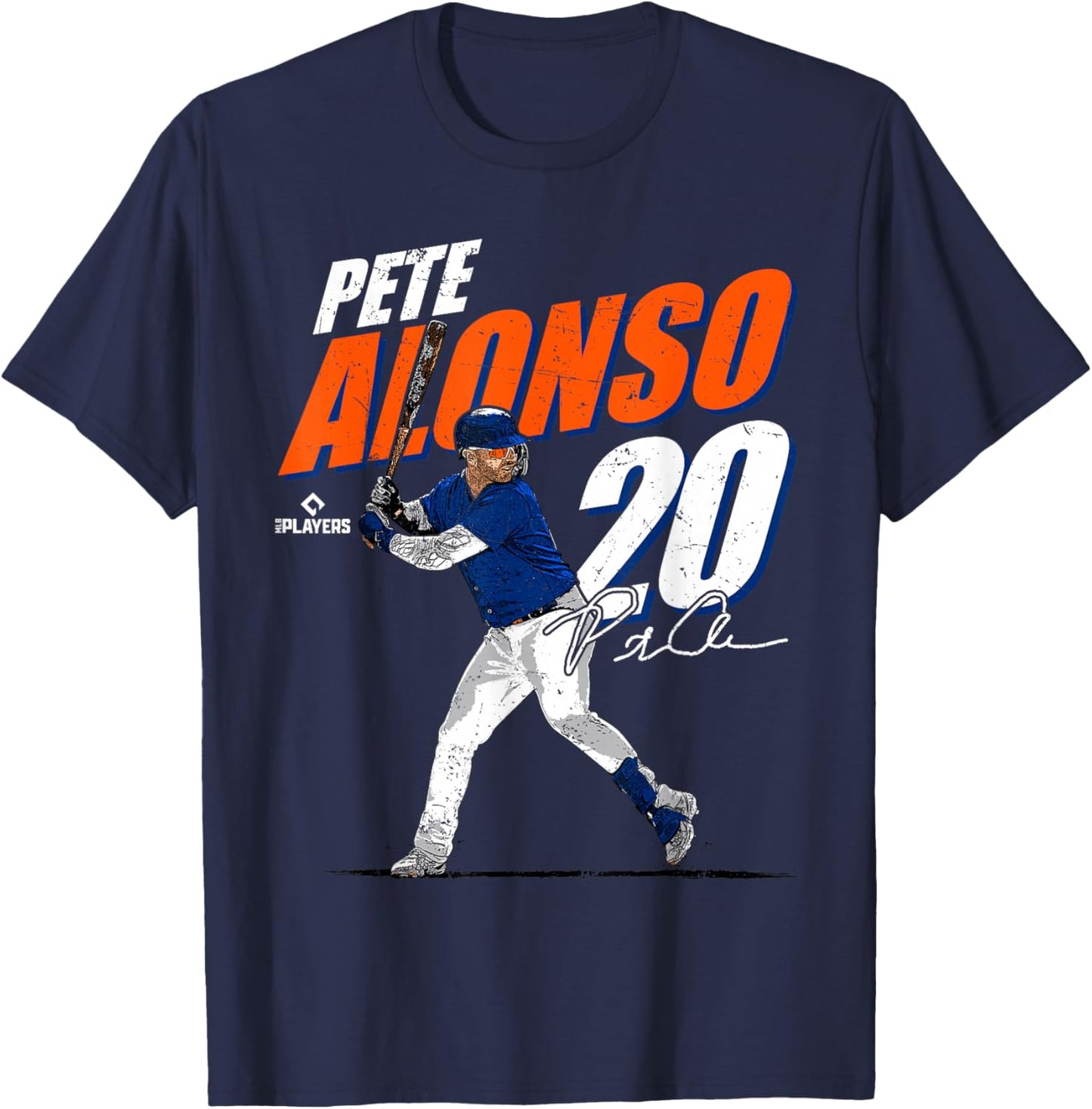 Pete Alonso | New York Baseball MLB Players | MLBPALO3001 T-Shirt - T-Shirt | Navy