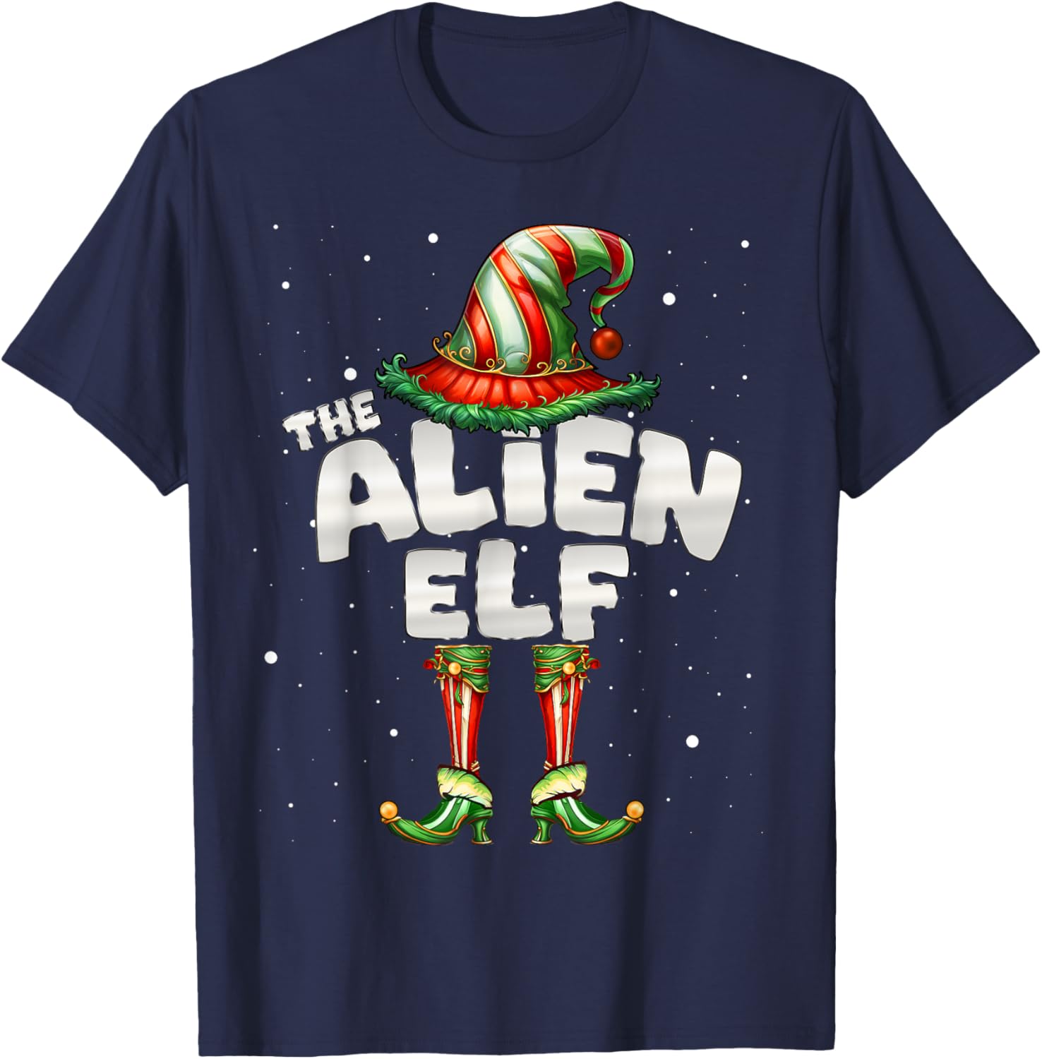 I'm The Alien Elf Family Matching Group Christmas Party T-Shirt - T-Shirt | Navy