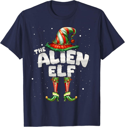 I'm The Alien Elf Family Matching Group Christmas Party T-Shirt - T-Shirt | Navy