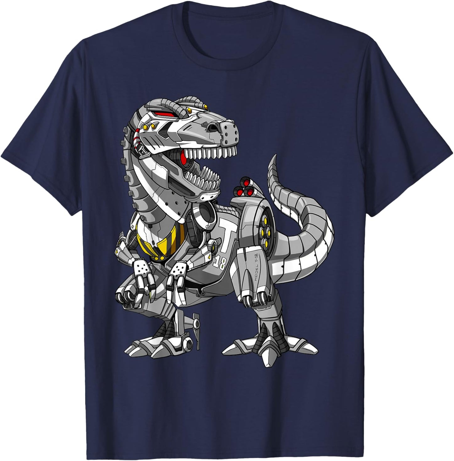 T-Rex Dinosaur Robot Dinosaur Monster T-Shirt - T-Shirt | Navy
