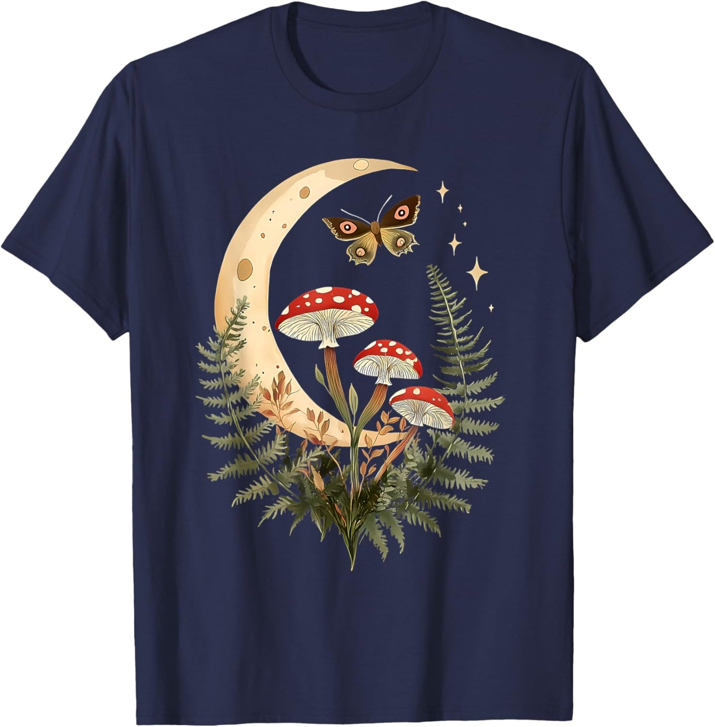 Fairycore Moth T-Shirt - T-Shirt | Navy