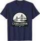 Charleston South Carolina Ravenel Bridge Skyline T-Shirt - T-Shirt | Navy