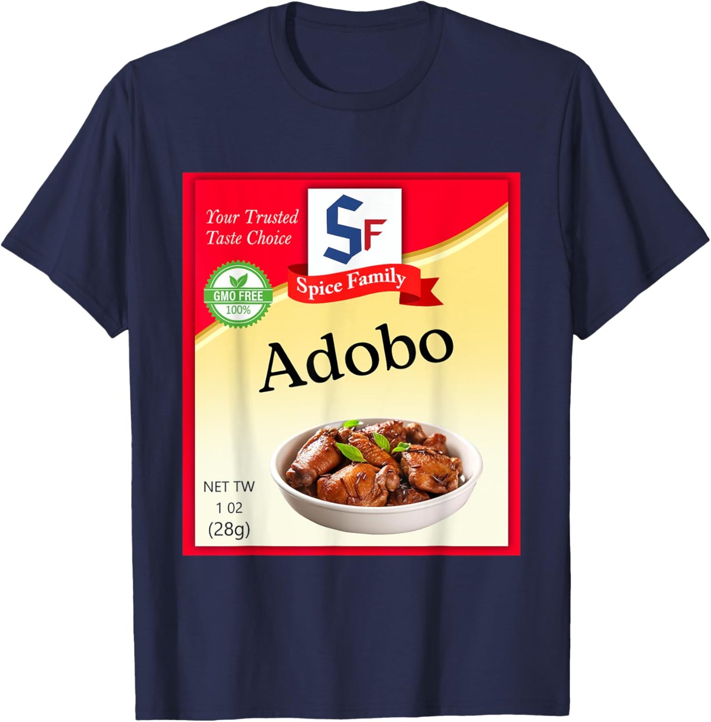 Adobo Seasoning Condiment Costume Holiday Spice Costumes T-Shirt - T-Shirt | Navy