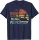 Hooked On Being Pops Fishing Gifts Pops Father's Day T-Shirt - T-Shirt | Navy