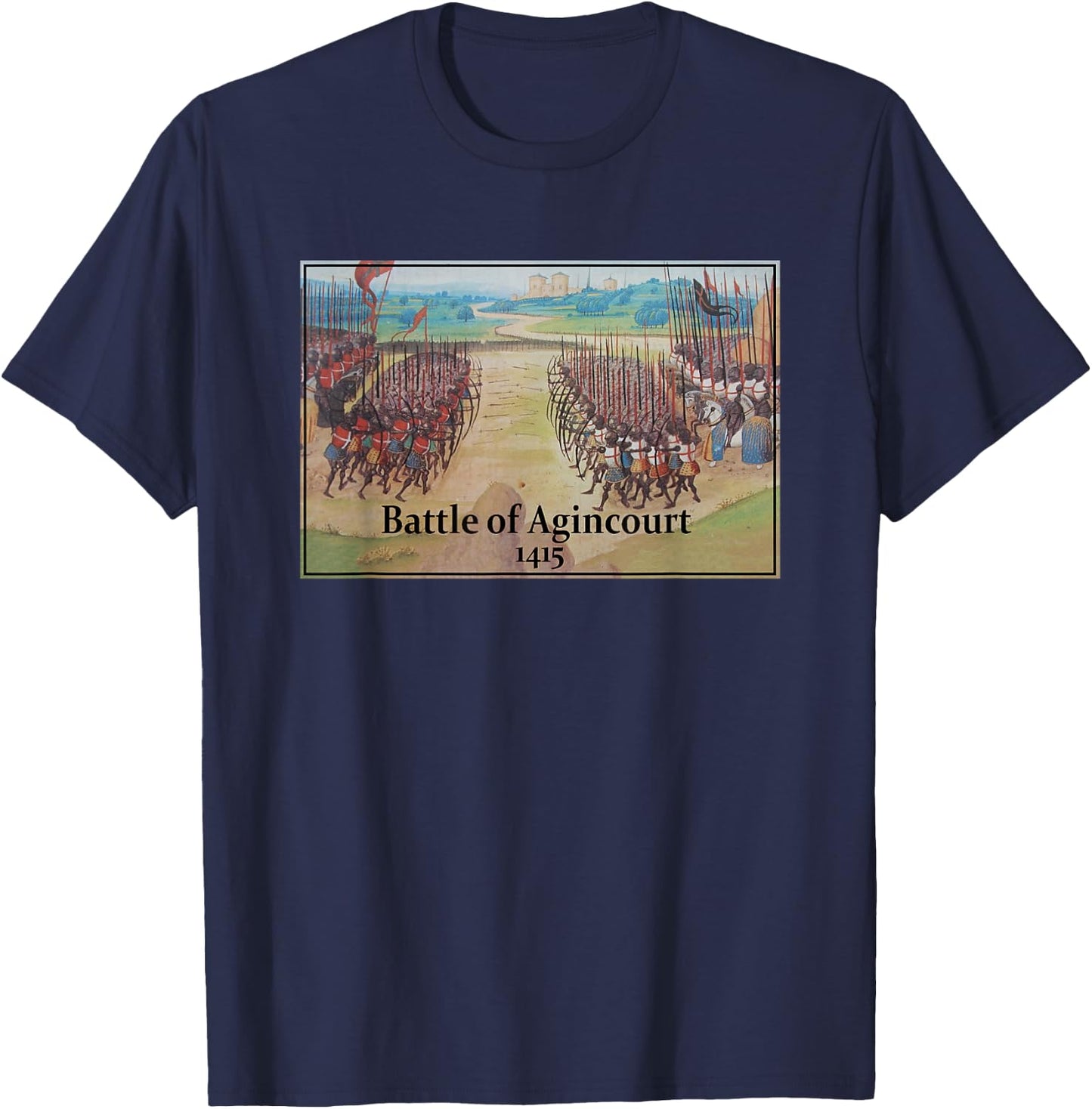 Battle of Agincourt Painting T-Shirt - T-Shirt | Navy