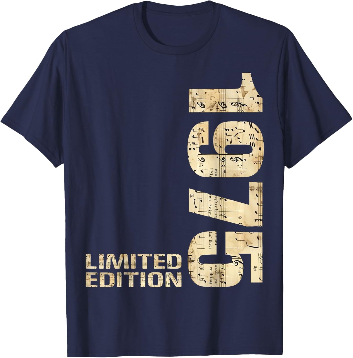 50th Birthday 1975 Limited Edition 50 Man Woman T-Shirt - T-Shirt | Navy
