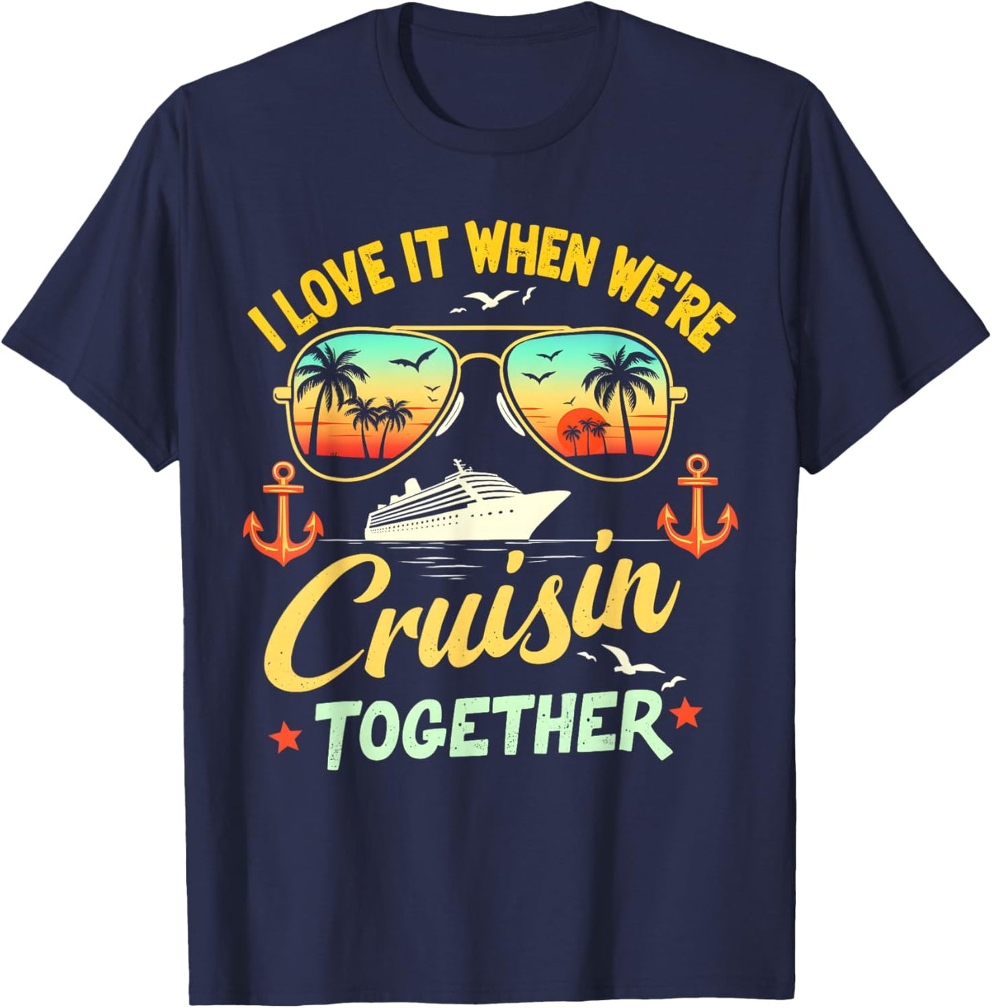 Cruise Squad 2025 Family Cruise 2025 Couple Outfits Friends T-Shirt - T-Shirt | Navy