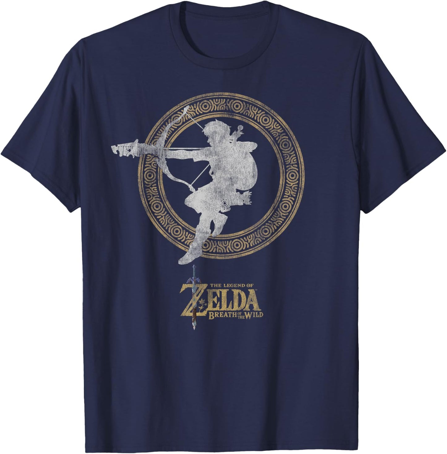 The Legend of Zelda Breath Of The Wild Link Arrow Shot T-Shirt - T-Shirt | Navy