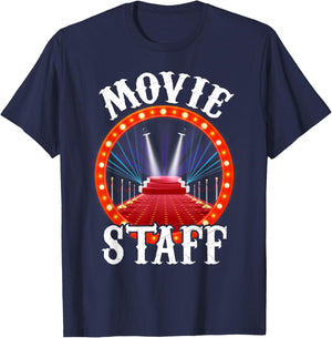 Movie Party Shirt - Movie Night Shirt - Movie Birthday T-Shirt - T-Shirt | Navy