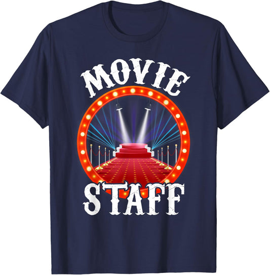 Movie Party Shirt - Movie Night Shirt - Movie Birthday T-Shirt - T-Shirt | Navy