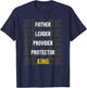 Father's Day African American Father Leader Black King Dad T-Shirt - T-Shirt | Navy