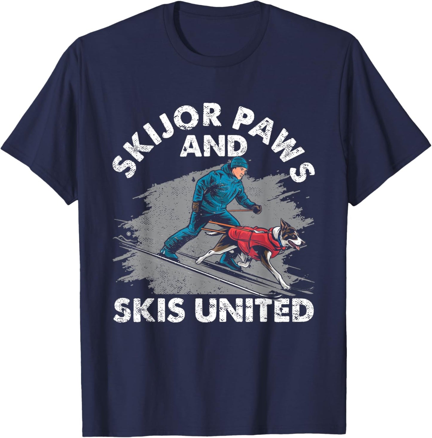 Skijor Paws And Skis United T-Shirt - T-Shirt | Navy
