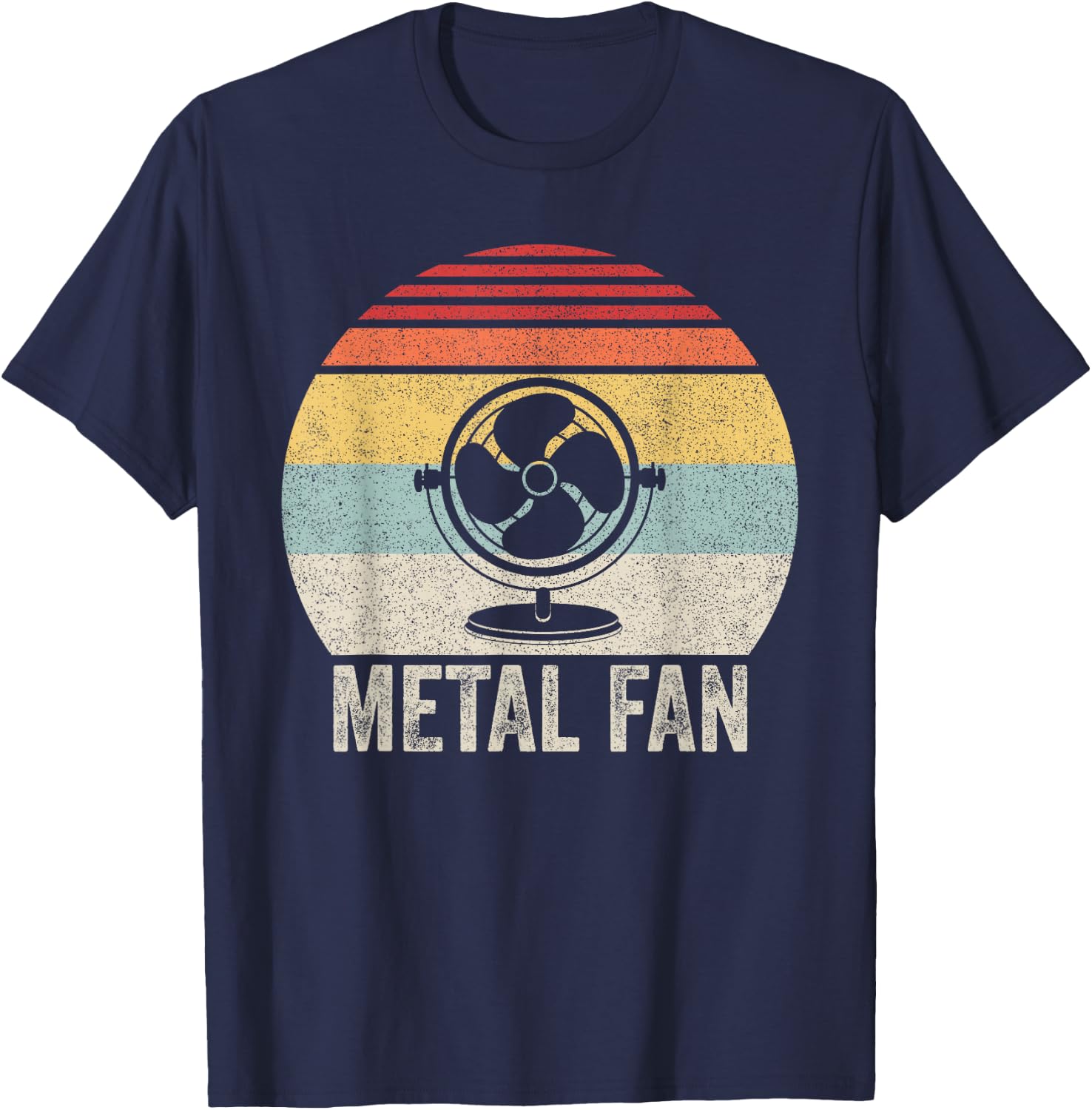 Vintage Retro Metal Fan Funny Sarcastic Heavy Metal Music T-Shirt - T-Shirt | Navy