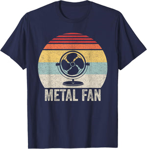 Vintage Retro Metal Fan Funny Sarcastic Heavy Metal Music T-Shirt - T-Shirt | Navy