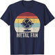 Vintage Retro Metal Fan Funny Sarcastic Heavy Metal Music T-Shirt - T-Shirt | Navy