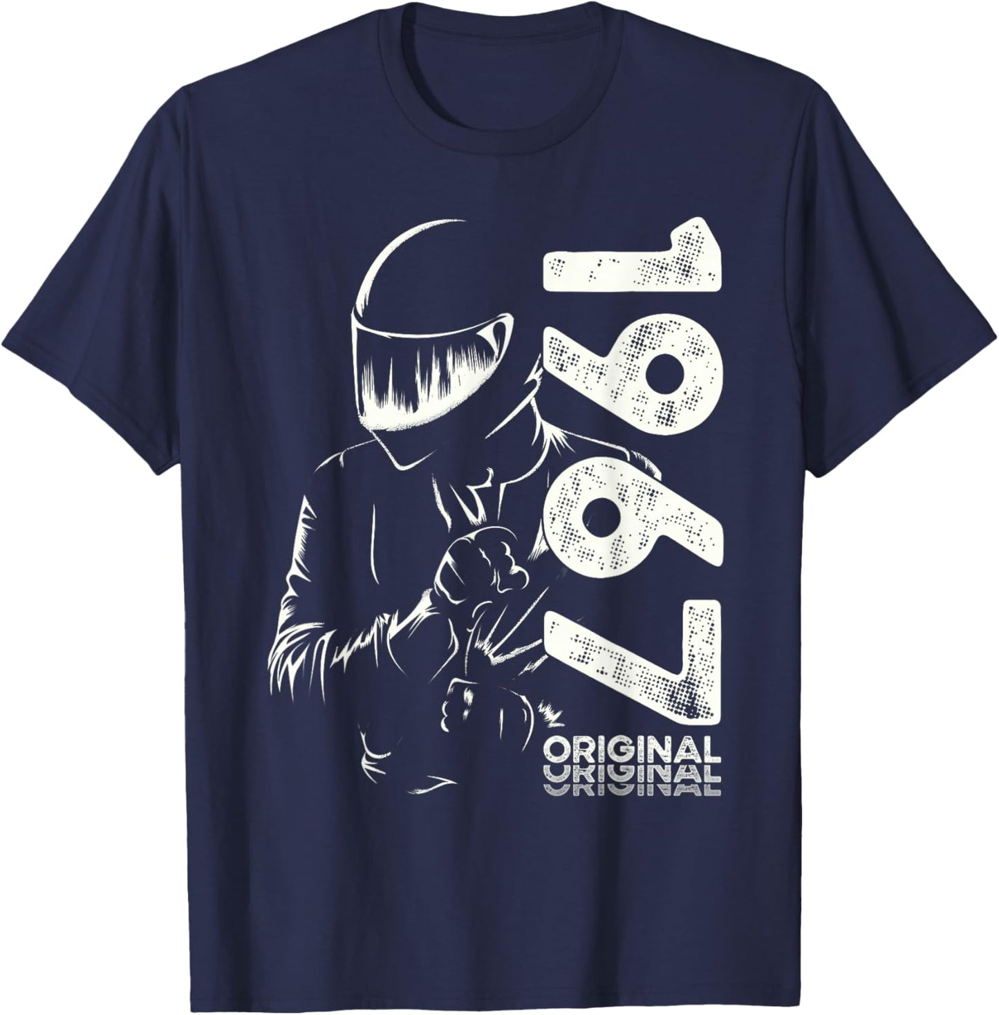 53rd Birthday Man Motorcycle Biker Biker 1967 , Black, S T-Shirt - T-Shirt | Navy