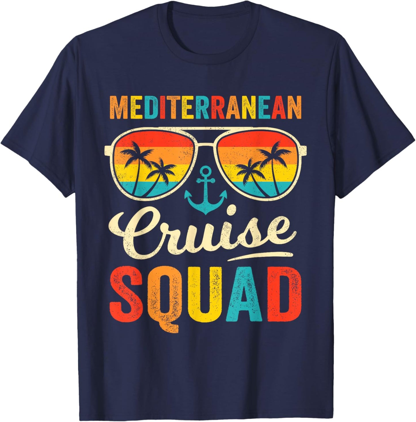 Mediterranean Cruise Squad 2024 Vacation Matching Family T-Shirt - T-Shirt | Navy