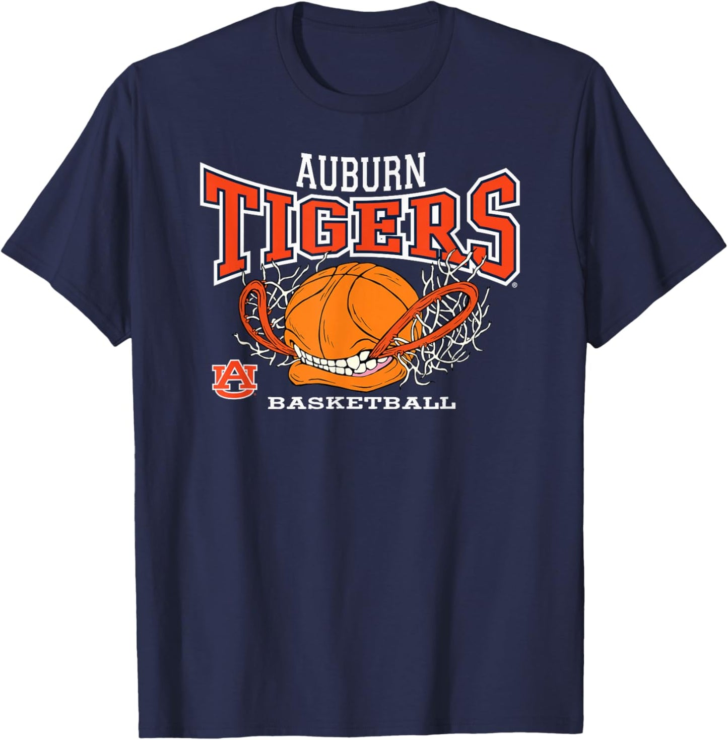 Elite Authentics Auburn Tigers -Adults & -Kids Basketball , Grey, Small, Short Sleeve, , Pull On, 1 Count T-Shirt - T-Shirt | Navy