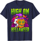 Halloween Pumpkin Stoner Weed Joint Smoking T-Shirt - T-Shirt | Navy
