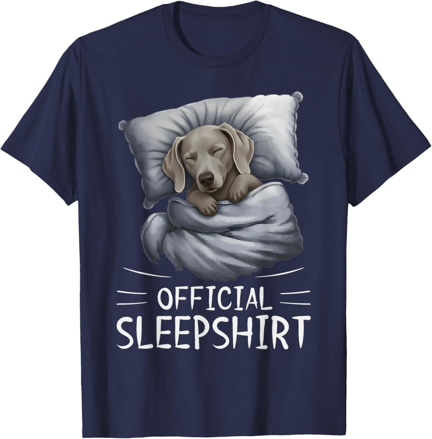 Weimaraner Dog Official Sleepshirt Pajamas Nightgown T-Shirt - T-Shirt | Navy