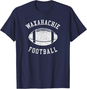 Waxahachie Football Distressed Vintage 80's Throwback T-Shirt - T-Shirt | Navy