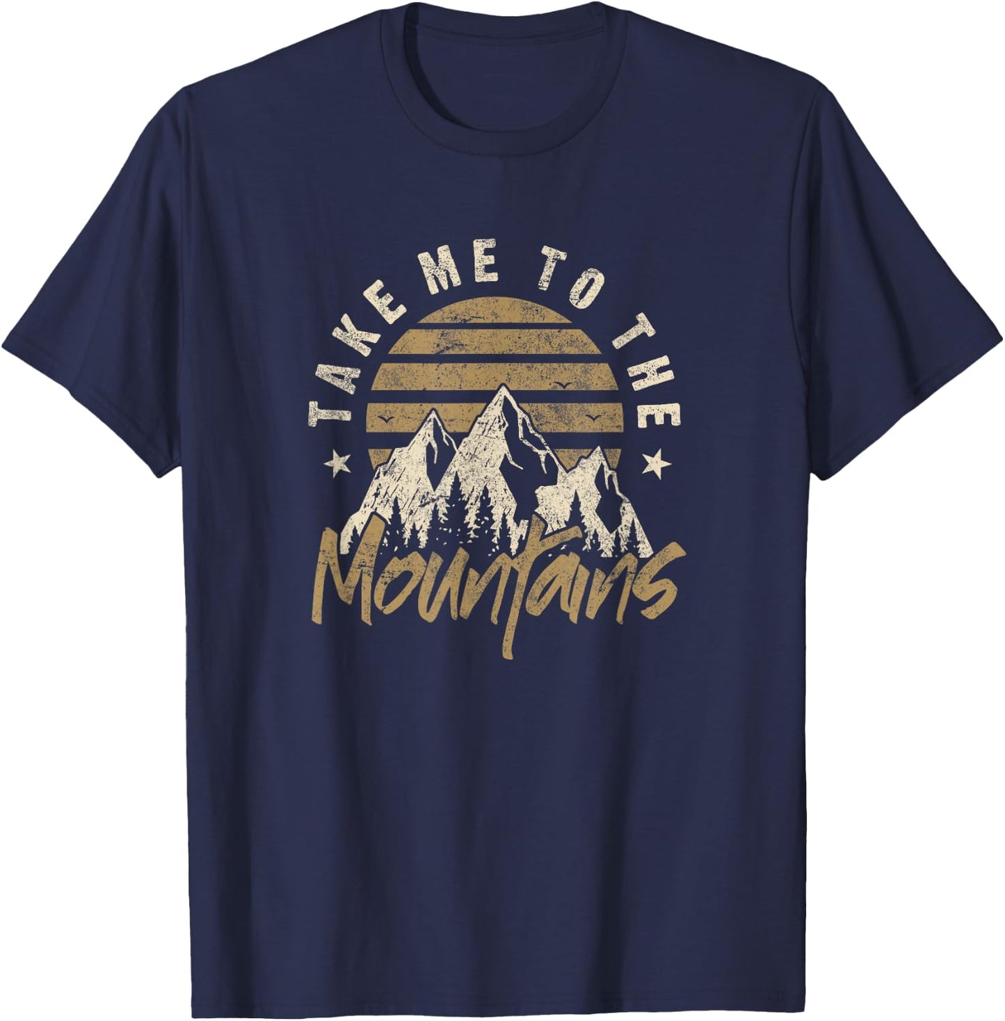 Vintage Take Me to the Mountains Adventure T-Shirt - T-Shirt | Navy