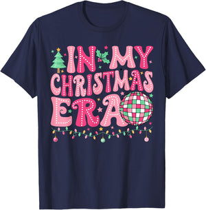 In My Christmas Era Merry Christmas Tree Xmas Cute Christmas T-Shirt - T-Shirt | Navy