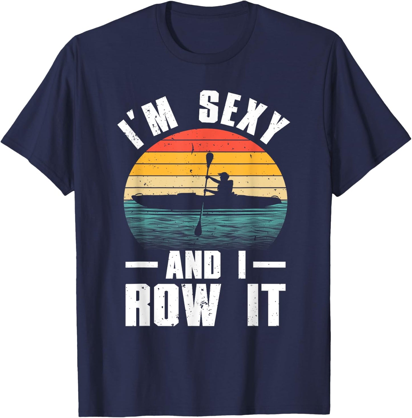 Cool Kayak Art Women Kayaker Rowing Boating Kayaking T-Shirt - T-Shirt | Navy