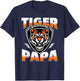 Tiger Papa Game Day Print for Grandpa with Tigers Mascot T-Shirt - T-Shirt | Navy
