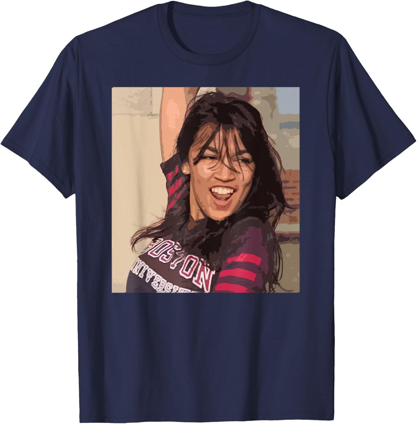 Dancing Alexandria Ocasio-Cortez Fun College Meme T-Shirt - T-Shirt | Navy