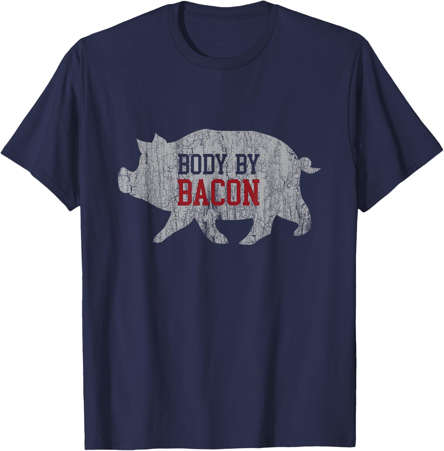 LCHF Lazy Keto Body by Bacon Keto Low Carb High Fat - Adults - Black - Small - Short Sleeve - Classic Fit T-Shirt - T-Shirt | Navy