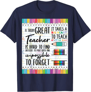 Composition Note Book Line Paper Book Gifts for Teacher T-Shirt - T-Shirt | Navy