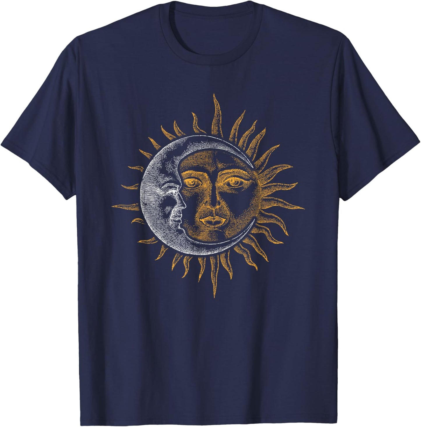 Vintage Astronomy Stars Sun Moon Planets Astronaut T-Shirt - T-Shirt | Navy