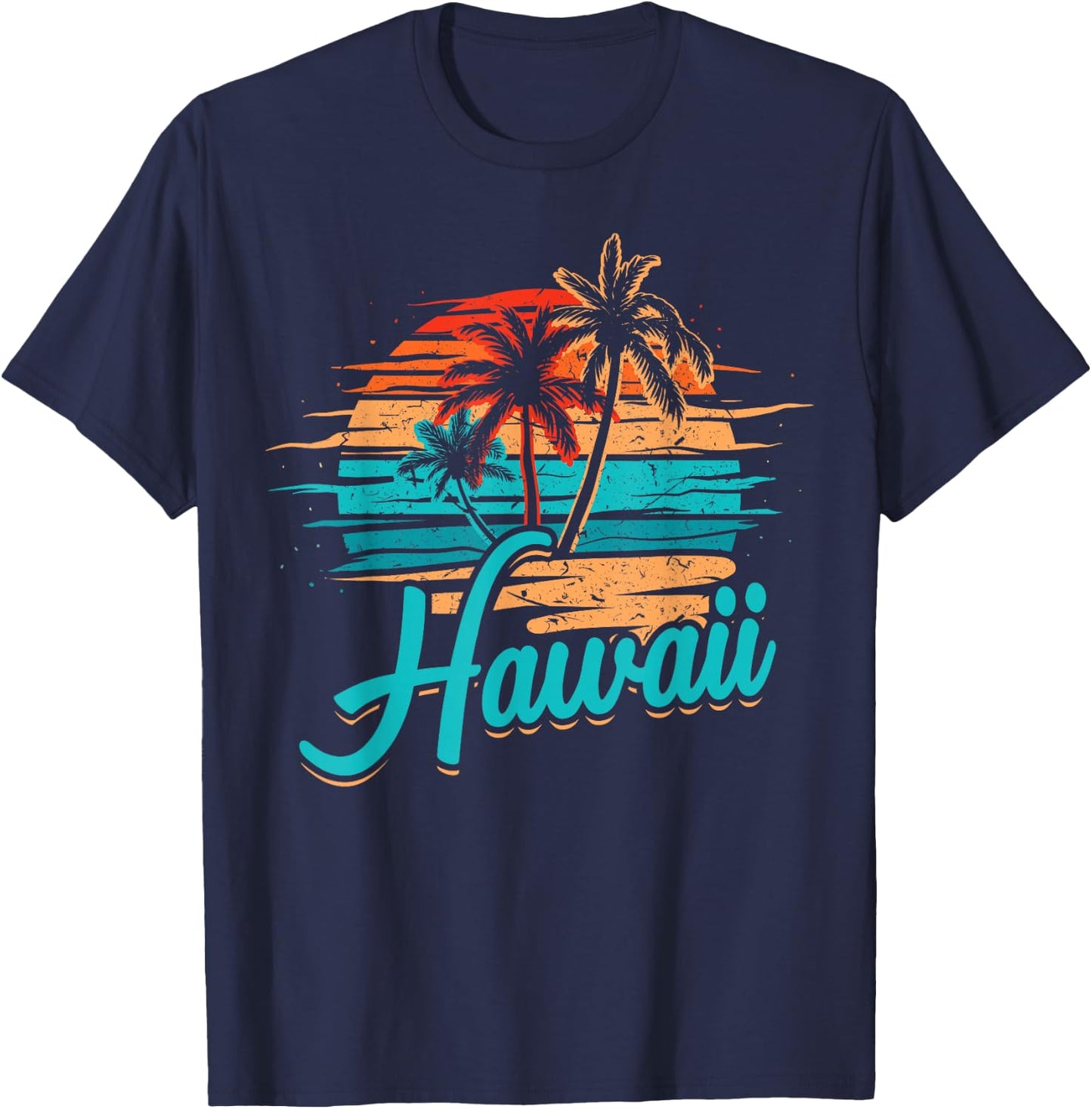 Hawaiian Island Tropical Hawaii Design Vacation Souvenir T-Shirt - T-Shirt | Navy