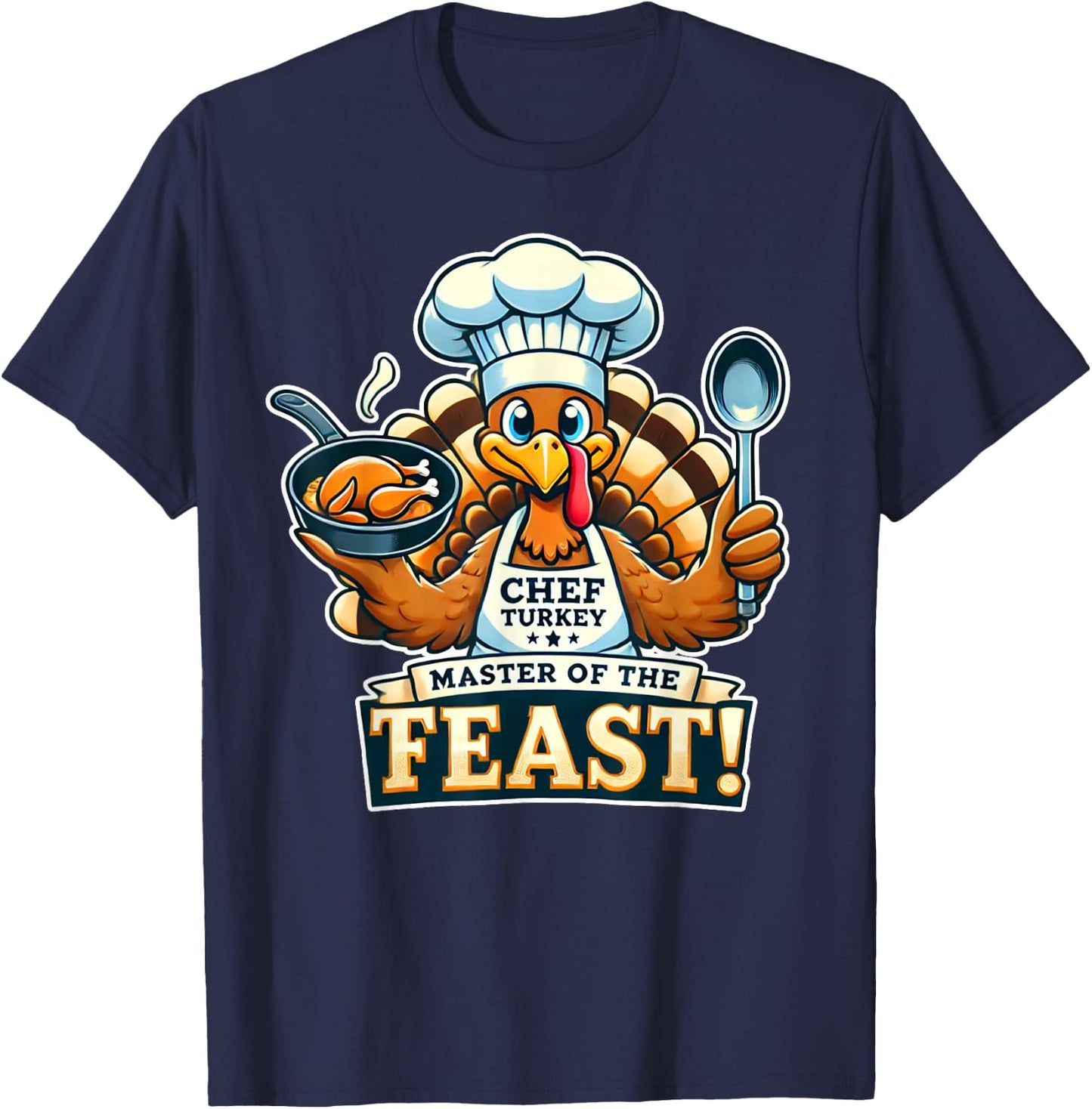 Mom Mother Chef Thanksgiving T-Shirt - T-Shirt | Navy
