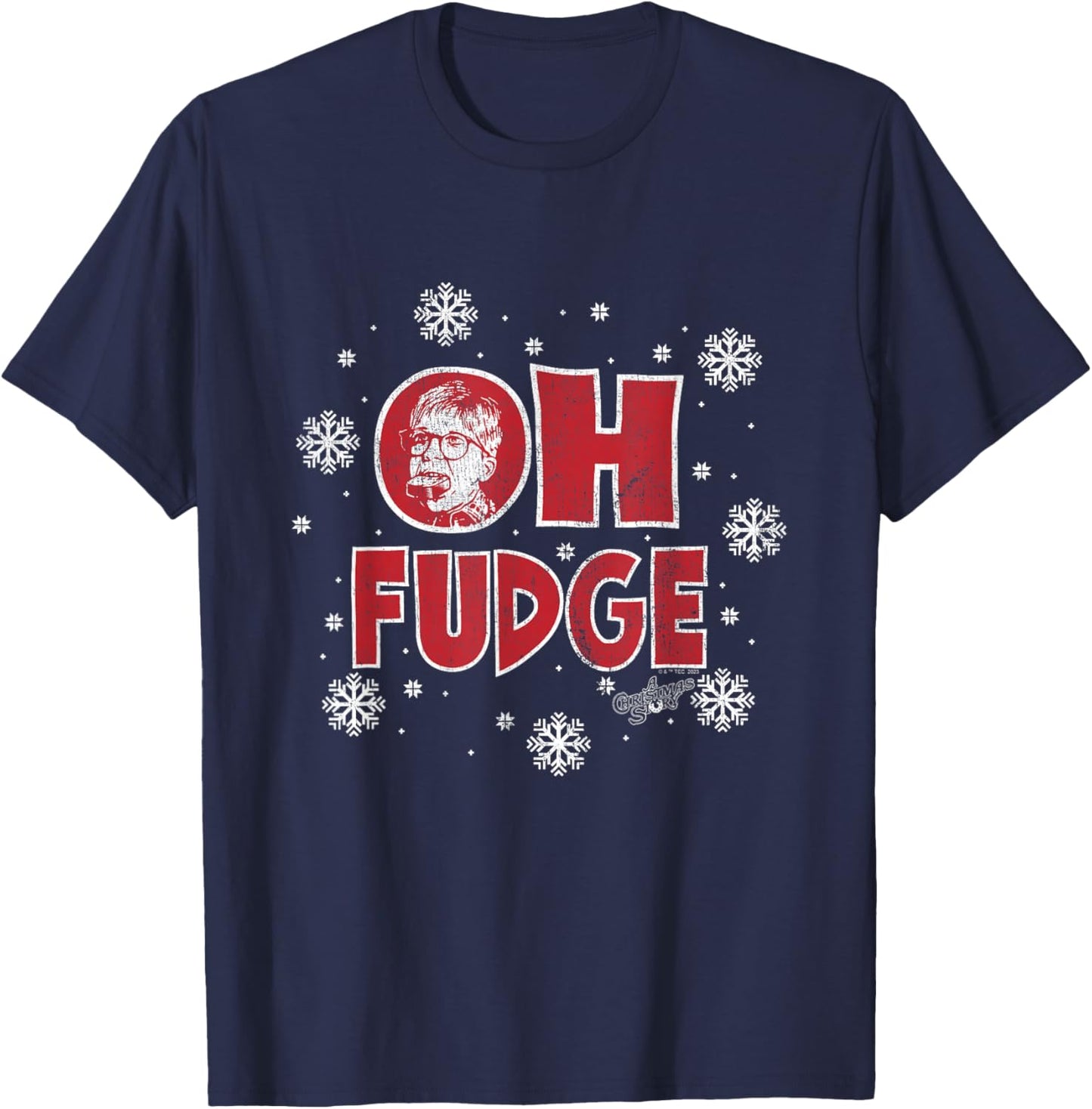A Christmas Story - Oh Fudge Snowflakes T-Shirt - T-Shirt | Navy