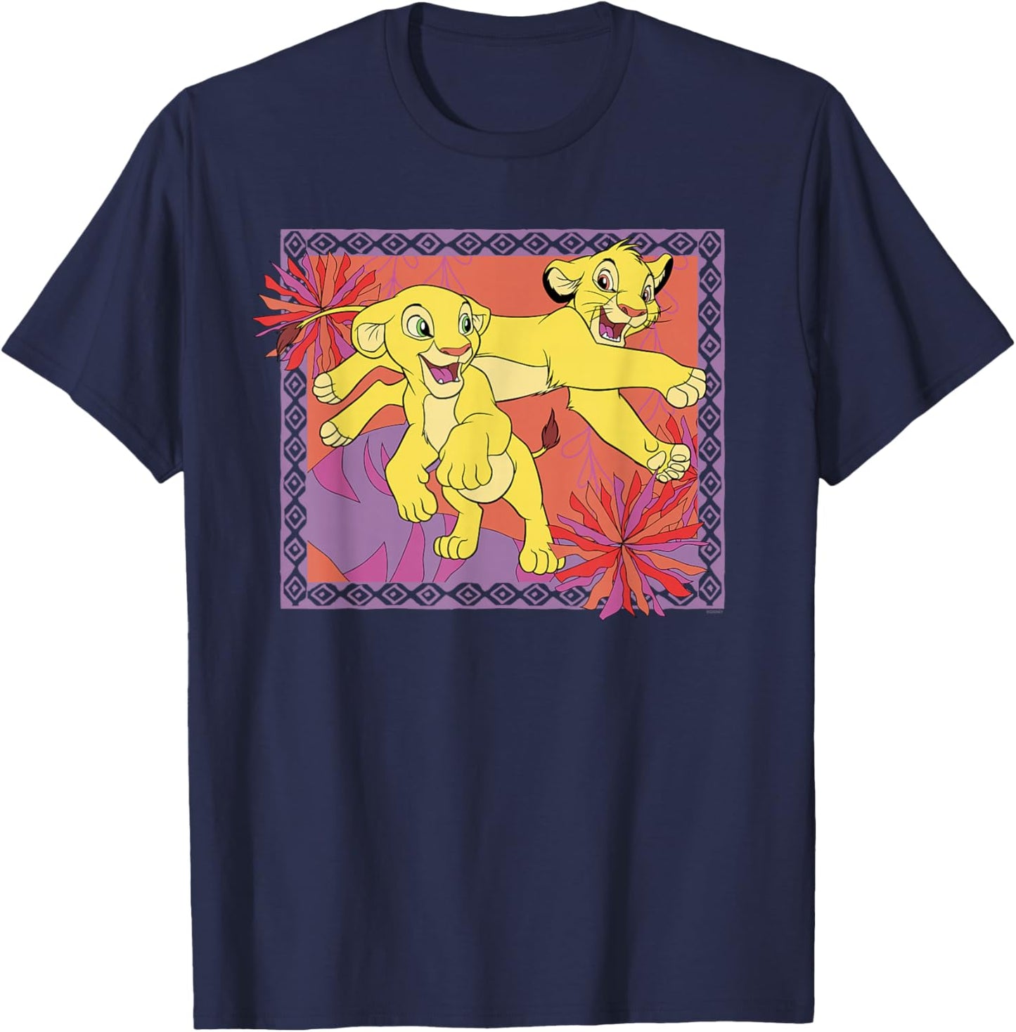 Disney The Lion King 30th Anniversary Simba & Nala Cubs T-Shirt - T-Shirt | Navy