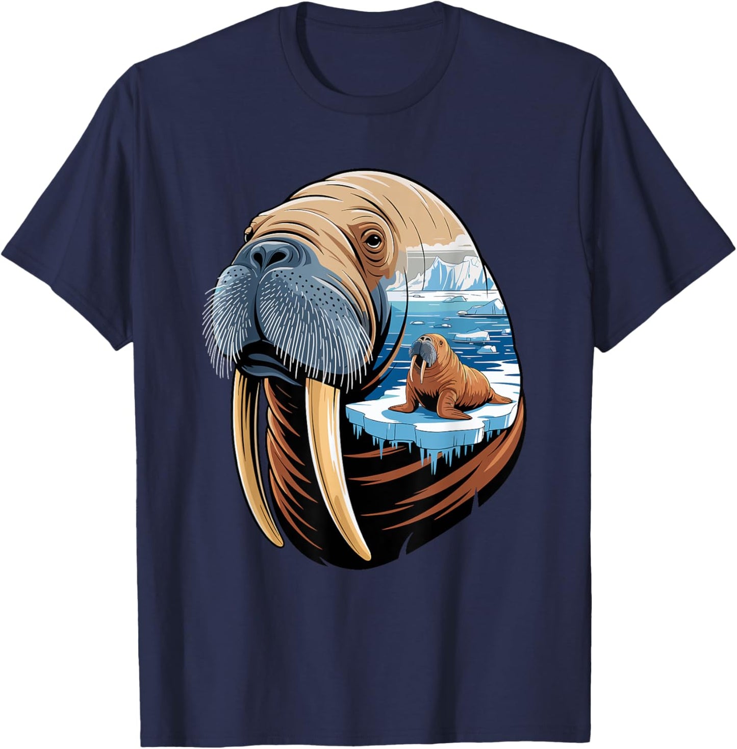 Multiple Exposure Morse Morses T-Shirt - T-Shirt | Navy