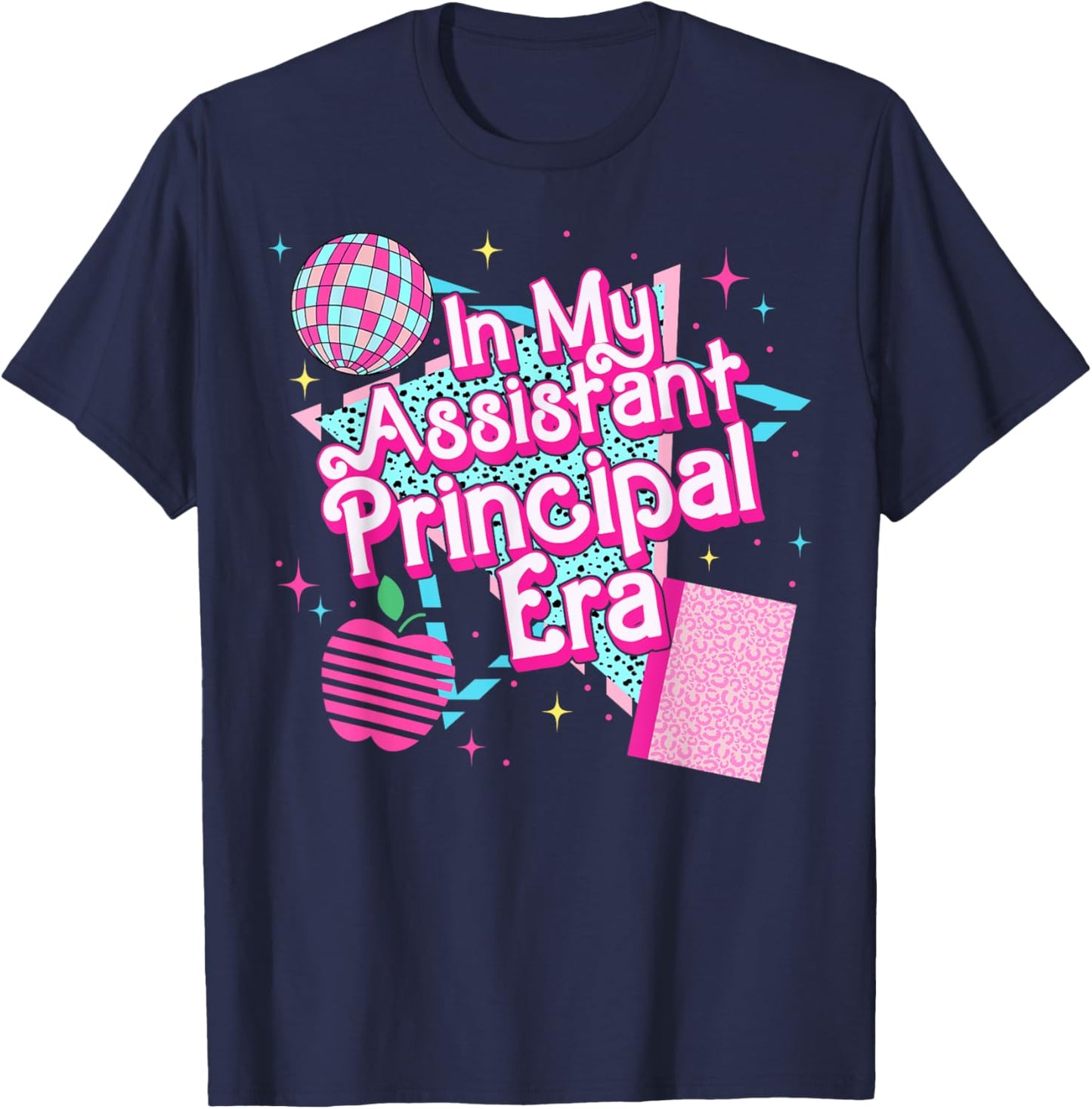 In My Assistant Principal Era 80s 90s Back To School T-Shirt - T-Shirt | Navy