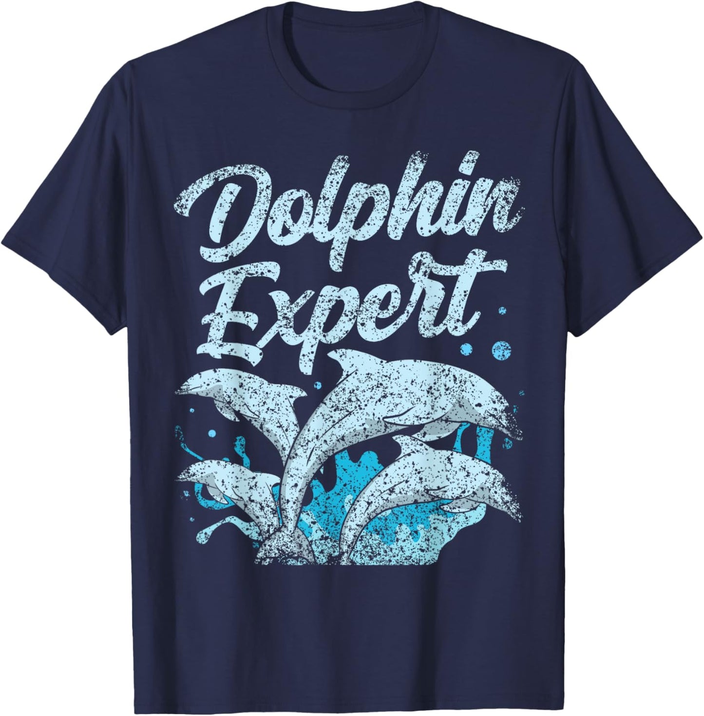 Dolphin Expert Cute Dolphins Lover Girls T-Shirt - T-Shirt | Navy