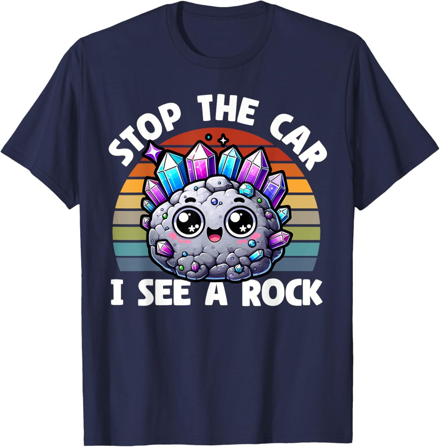 I See A Rock Geology Fun For Kids Science Product T-Shirt - T-Shirt | Navy