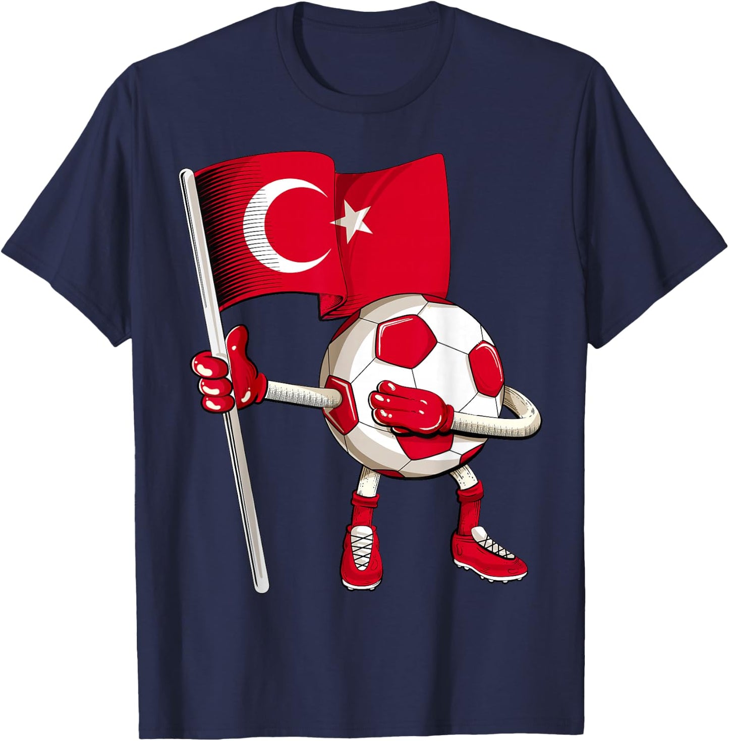 Turkey Soccer Jersey Turkish Flag Football Dab Funny T-Shirt - T-Shirt | Navy