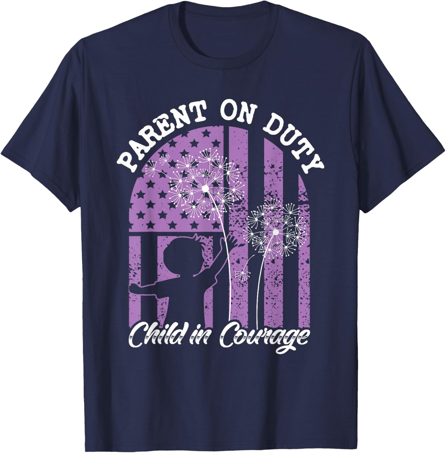 US Flag Military Appreciation Month of the Military Child T-Shirt - T-Shirt | Navy
