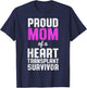 Heart Transplant Recipient Proud Mom Surgery Survivor T-Shirt - T-Shirt | Navy
