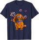Patriotic Red Long-Haired Dachshund 4th of July Dog Lover Men T-Shirt - T-Shirt | Navy