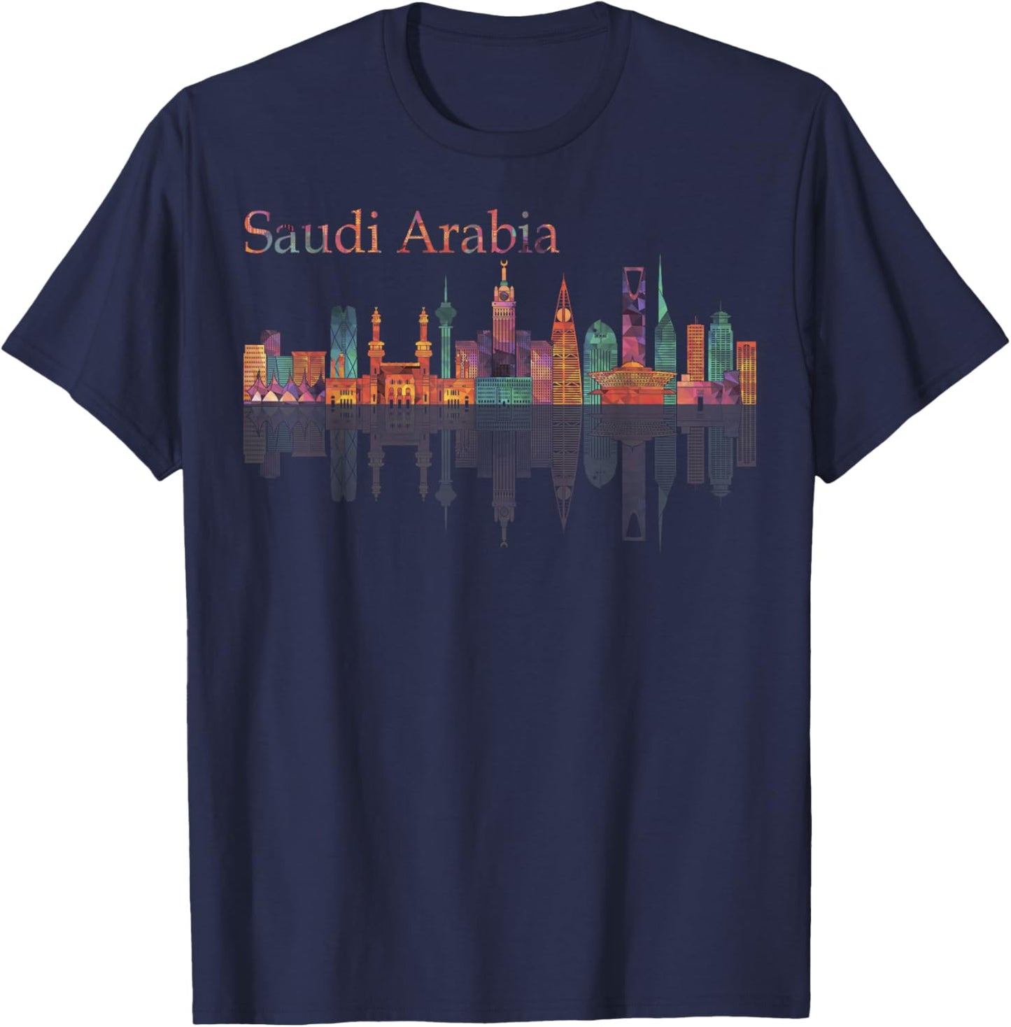 Travel Saudi Arabia Riyadh Mecca Medina Jeddah Vacation T-Shirt - T-Shirt | Navy