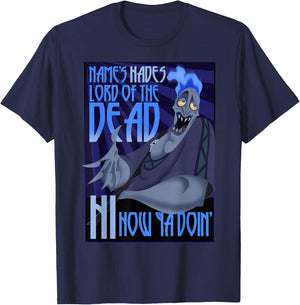 Disney Hercules The Name's Hades Quote Graphic Small T-Shirt - T-Shirt | Navy