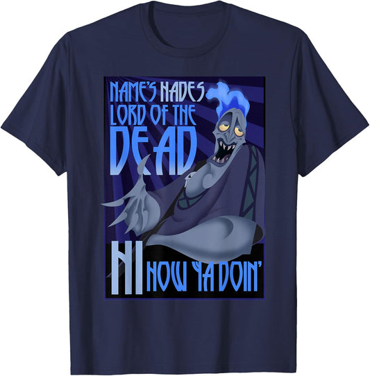 Disney Hercules The Name's Hades Quote Graphic Small T-Shirt - T-Shirt | Navy