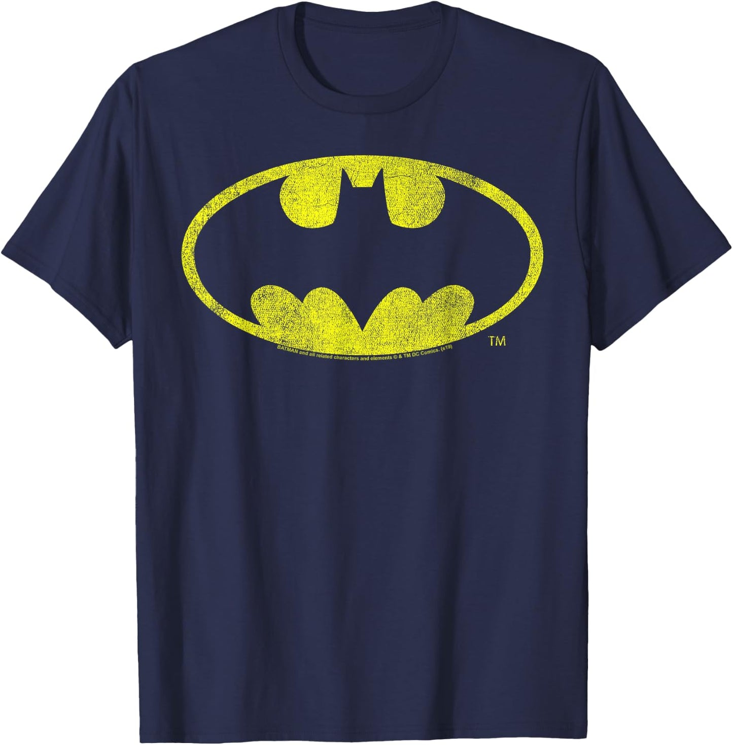 DC Comics Batman Distressed Logo T-Shirt - T-Shirt | Navy